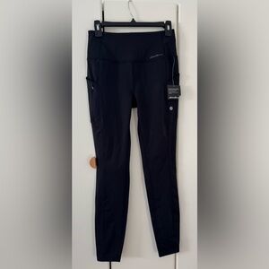 Eddie Bauer Black Crossover Fleece Leggings